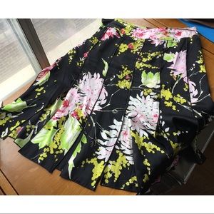 Floral Skirt with Slits